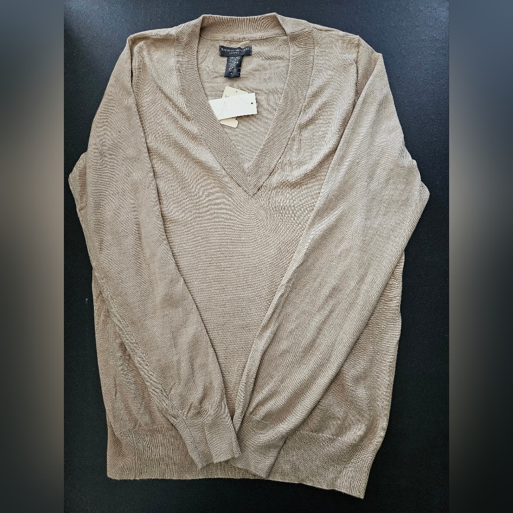 NWT - Banana Republic Silk Blend Stretch Top - Size XL - Tan